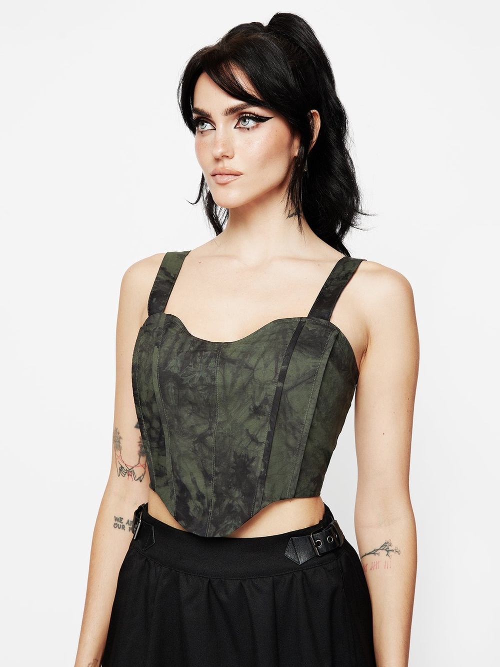 Alessandra Tie-Dye Print Corset Top Sz 8 – Gothic, Edgy, Alt Fashion
